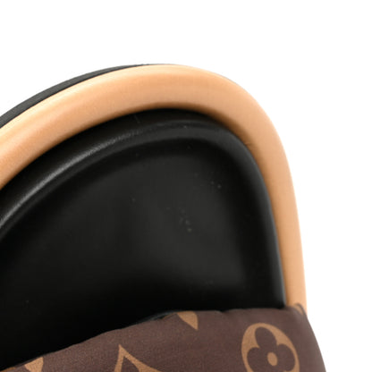 Louis Vuitton Nylon Monogram LV Pool Pillow Flat Comfort Mule 41 Cacao Brown 9 of 13