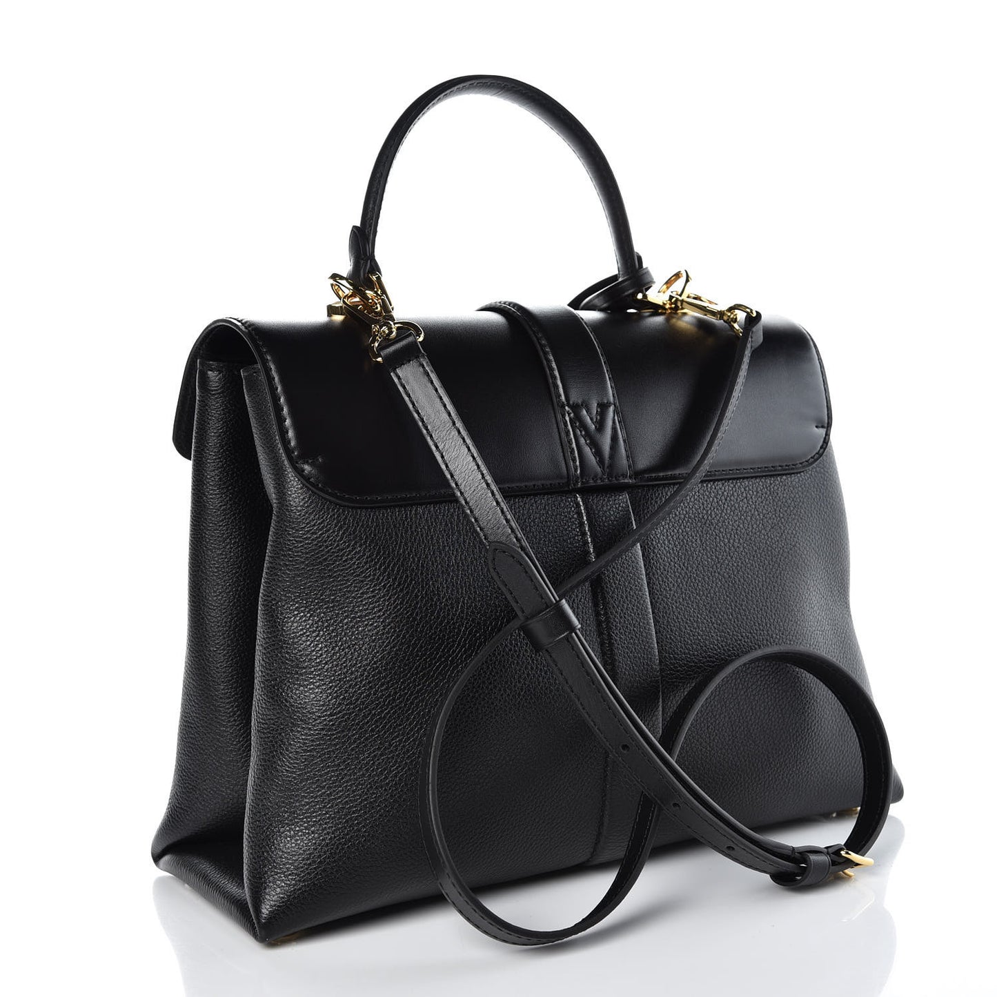 Grained Smooth Calfskin Rose Des Vents MM Black