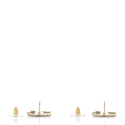 Chanel Crystal CC Earrings Gold 3 of 5