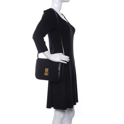 Celine Box Calfskin Medium Classic Box Flap Bag Black 2 of 10