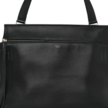 Celine Grained Calfskin Medium Edge Shoulder Bag Black 7 of 12
