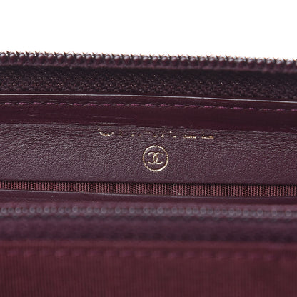 Chanel Caviar Quilted Small Boy Zip Around Wallet Dark Purple 6 of 15