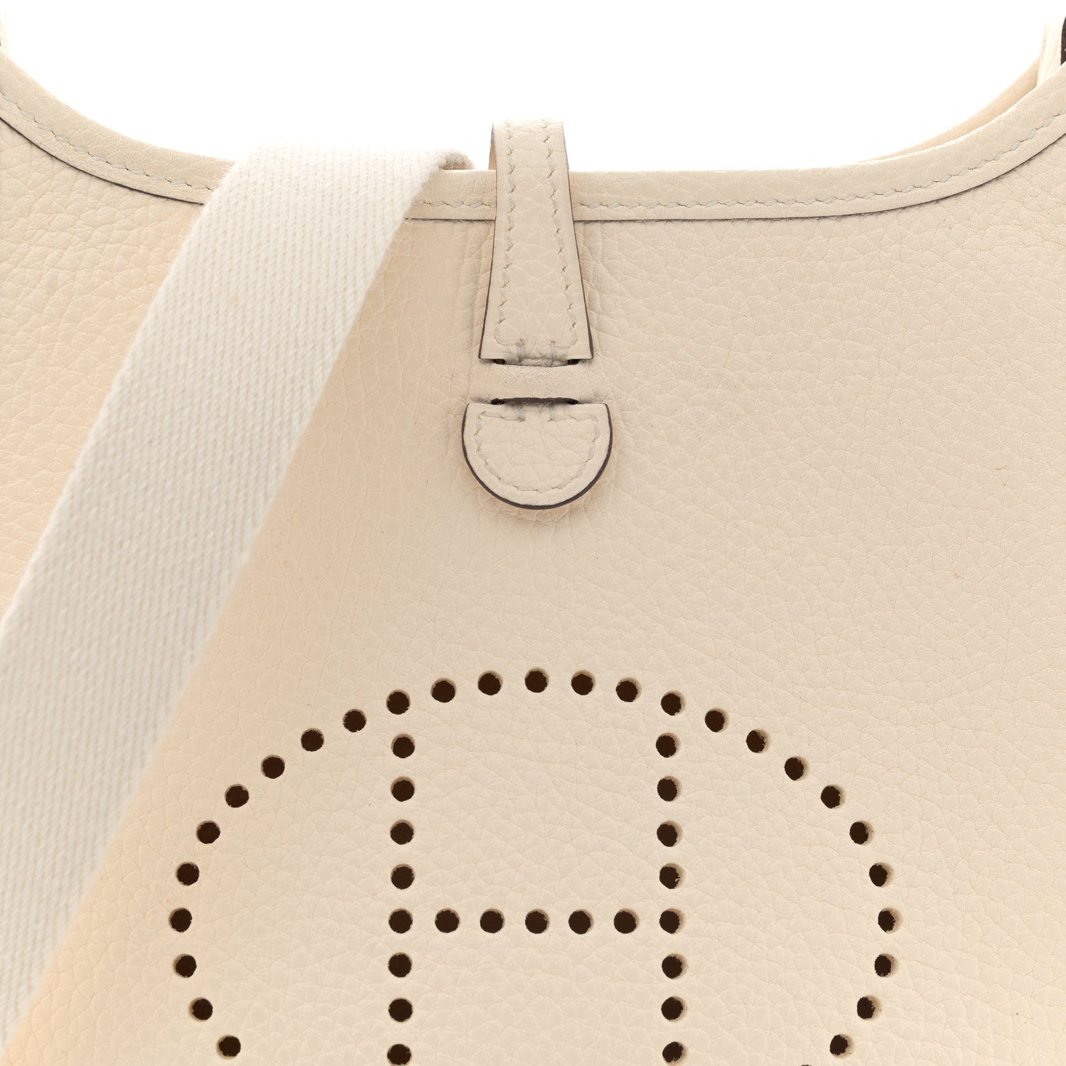 Hermes Taurillon Clemence Evelyne TPM Nata Craie 7 of 12