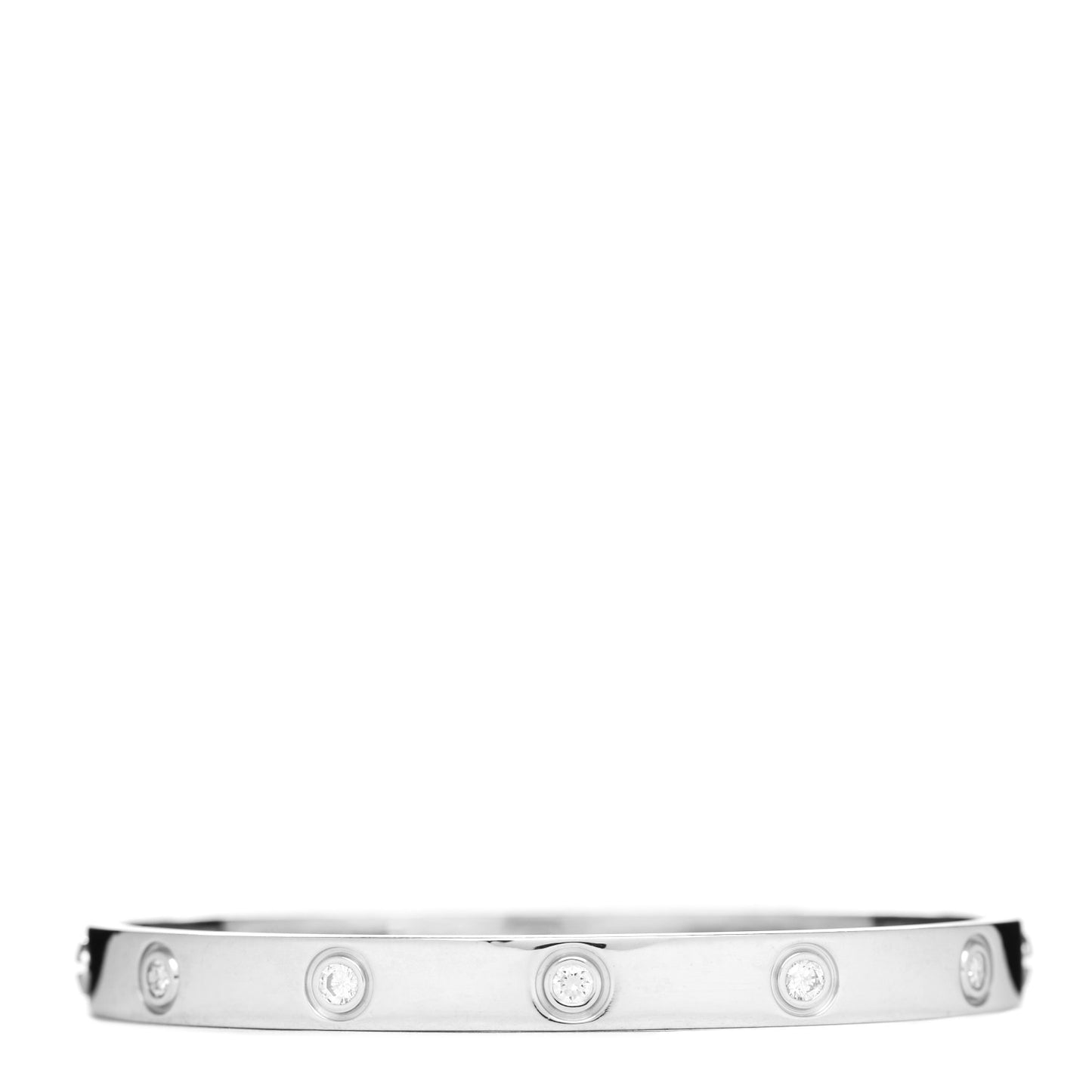 18K White Gold 10 Diamond LOVE Bracelet 18