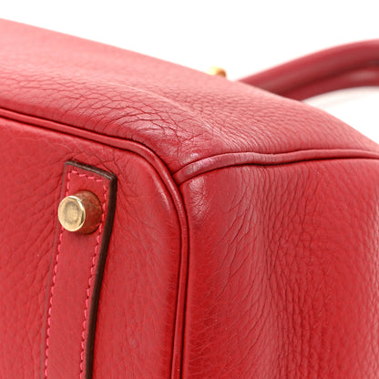 Hermes Taurillon Clemence Birkin 30 Rouge Vif 13 of 16