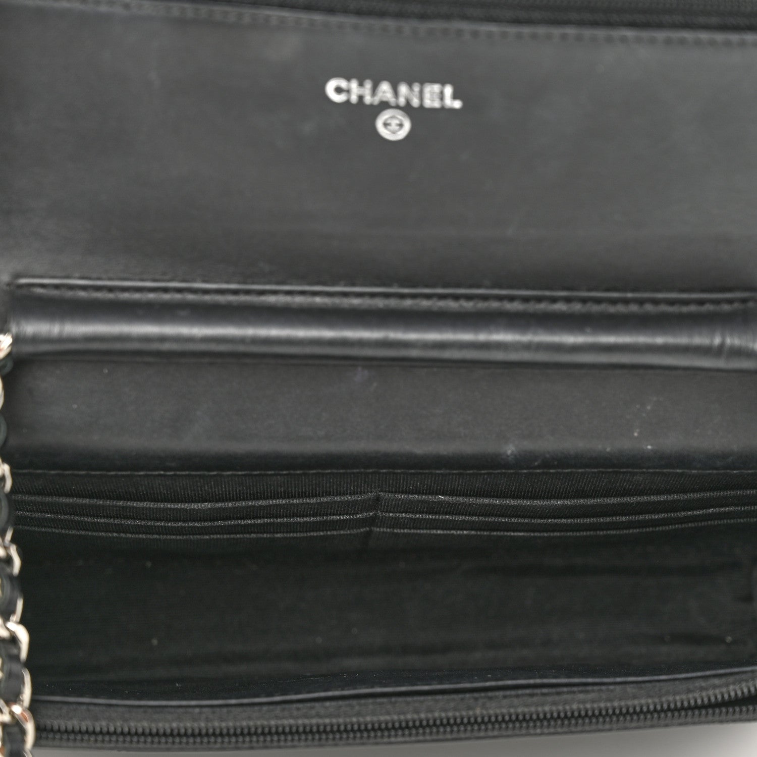 Chanel Patent Quilted Wallet On Chain WOC Black 5 of 11