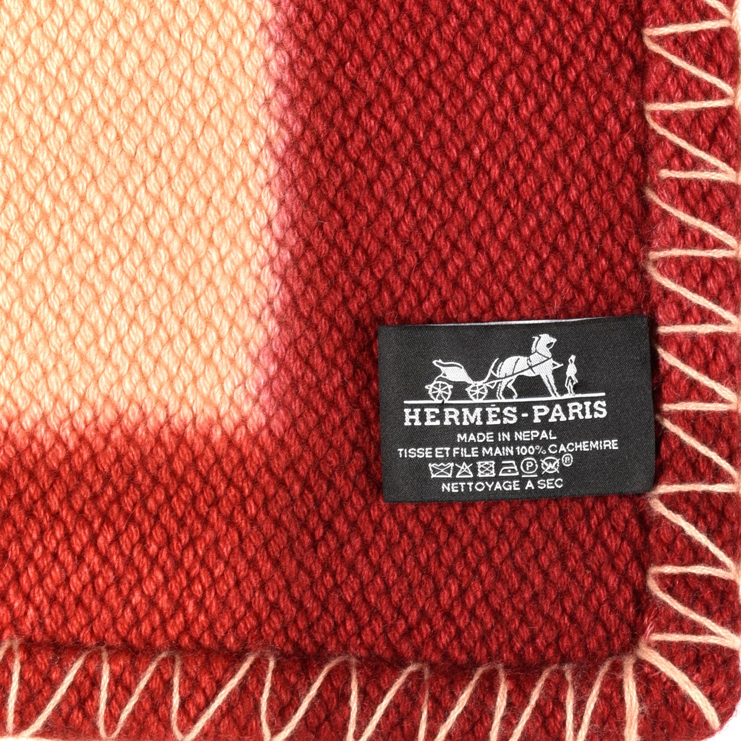 Hermes Cashmere H Tartan Dye Blanket 3 of 3