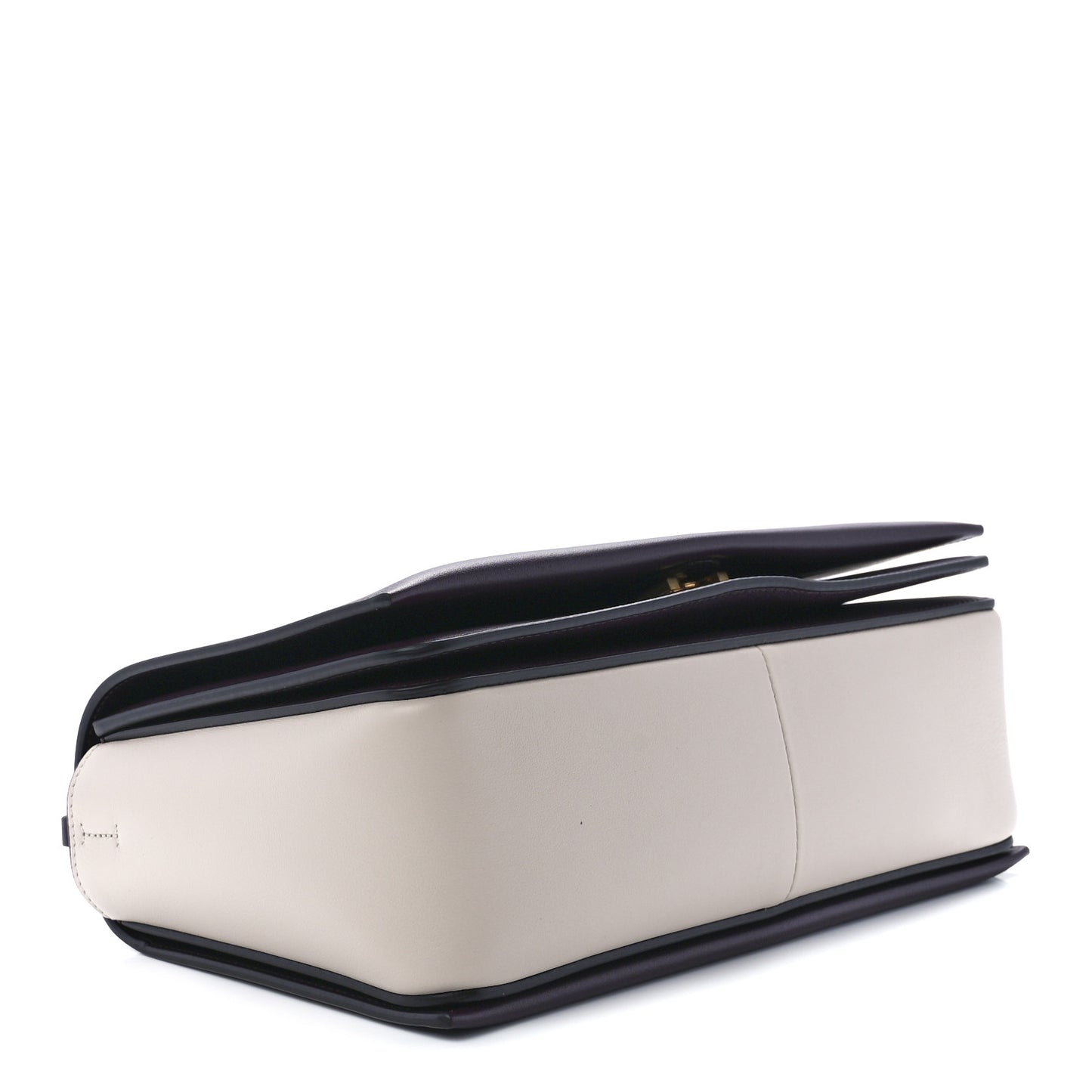 Shiny Smooth Calfskin Medium Frame Shoulder Bag Velvet Desert