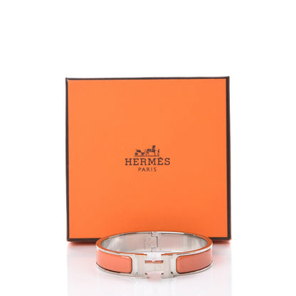 Hermes Enamel Narrow Clic Clac H Bracelet PM Mango 5 of 5