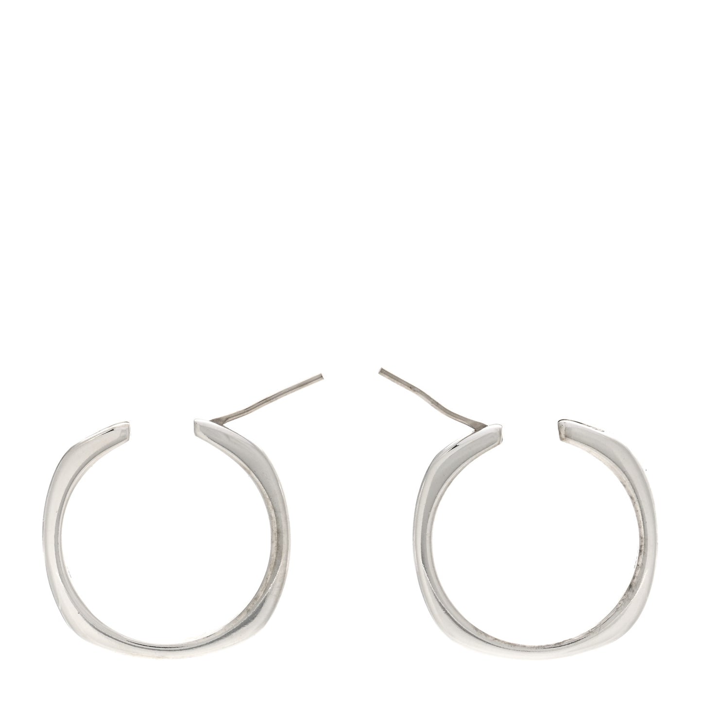 Sterling Silver Square Cushion Hoop Earrings