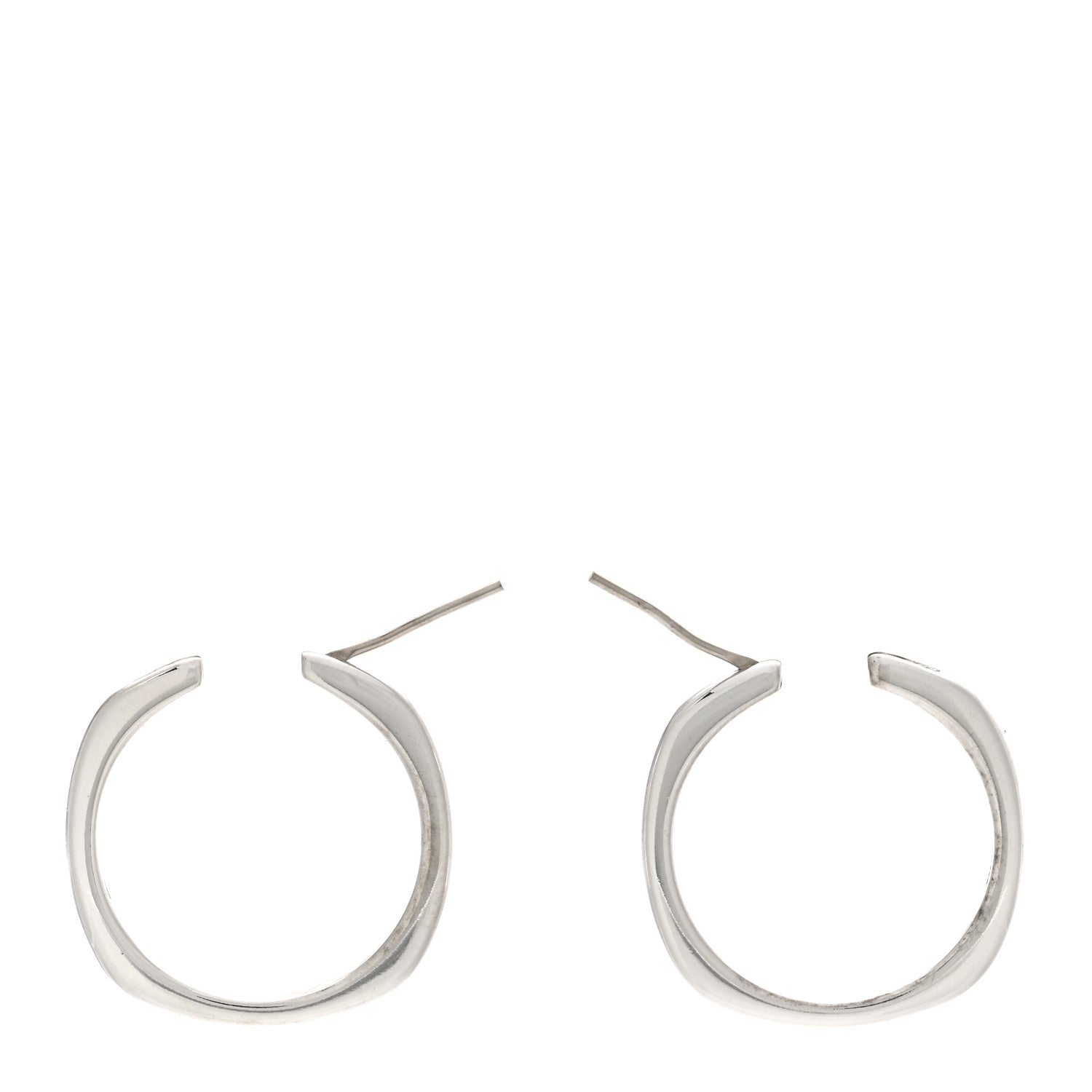 Tiffany Sterling Silver Square Cushion Hoop Earrings 3 of 4