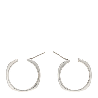 Tiffany Sterling Silver Square Cushion Hoop Earrings 3 of 4