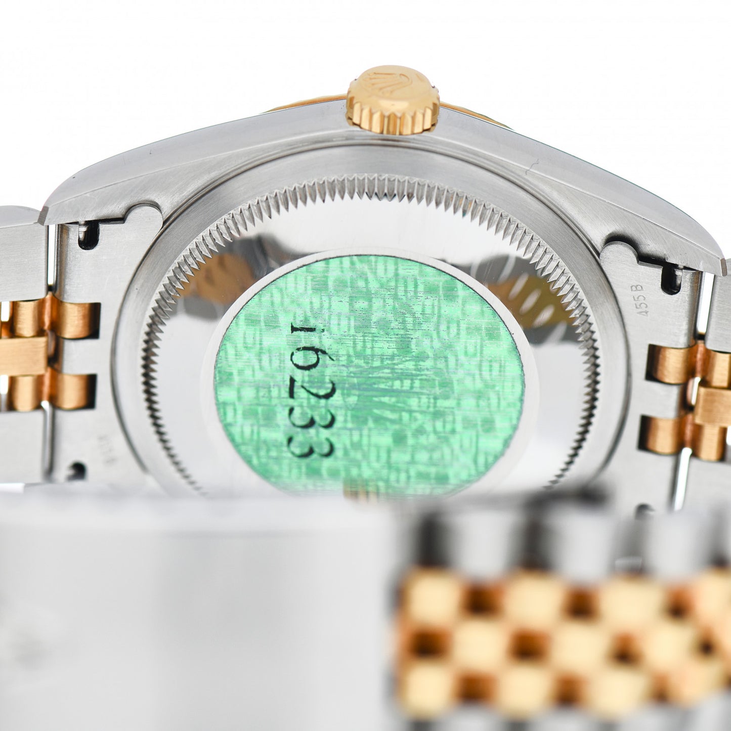 Stainless Steel 18K Yellow Gold 36mm Oyster Perpetual Datejust Watch White 16233