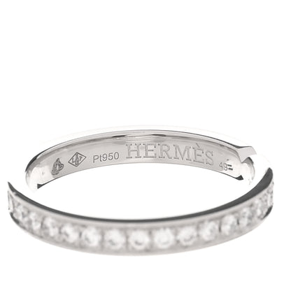 Hermes Platinum Diamond Eternity Band Ring 49 5 4 of 6