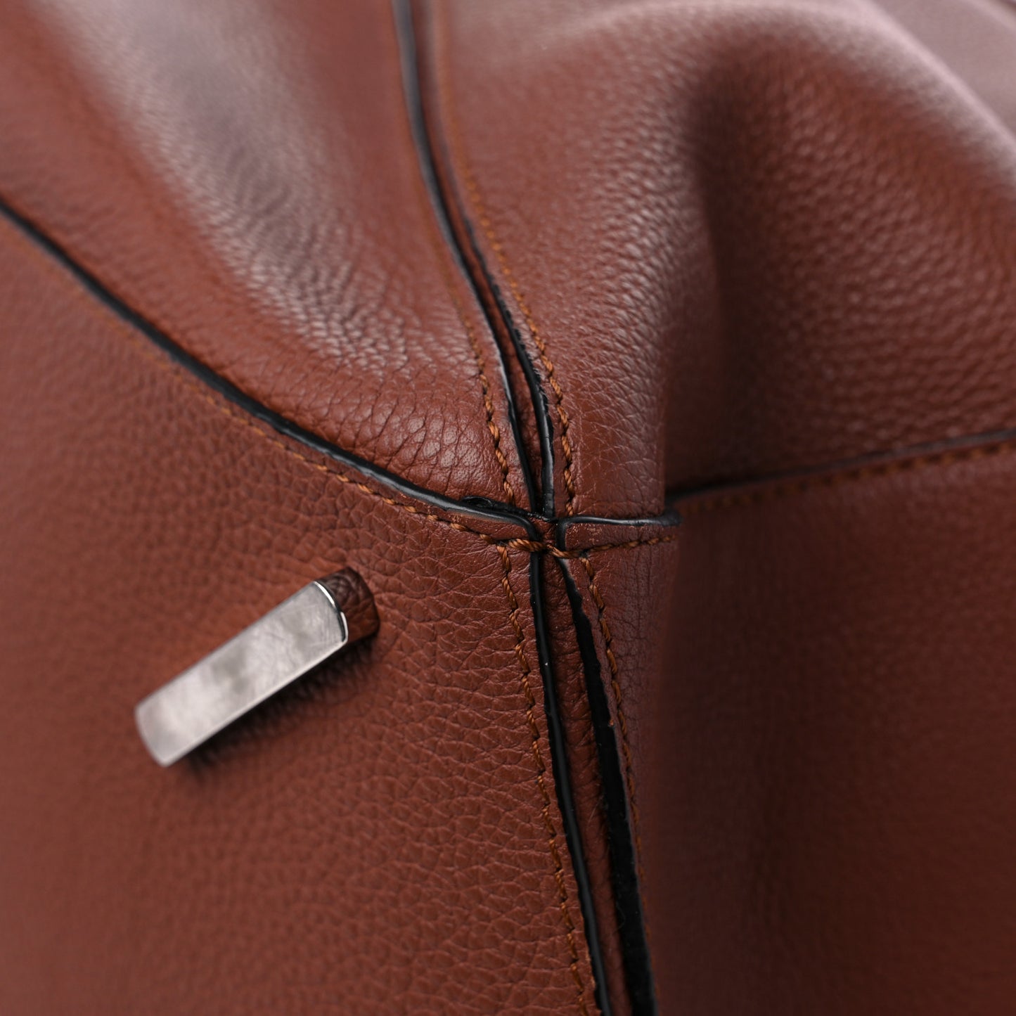 Calfskin Large Puzzle Bag Brown