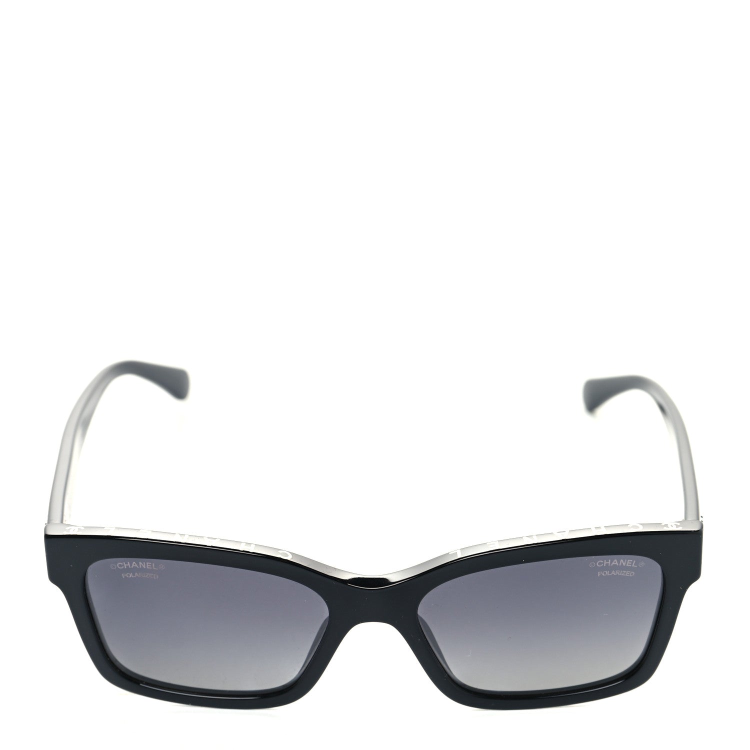Chanel Acetate Polarized Square Sunglasses 5417 Black 2 of 9