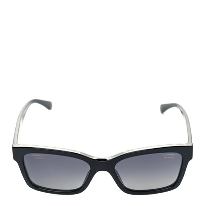 Chanel Acetate Polarized Square Sunglasses 5417 Black 2 of 9