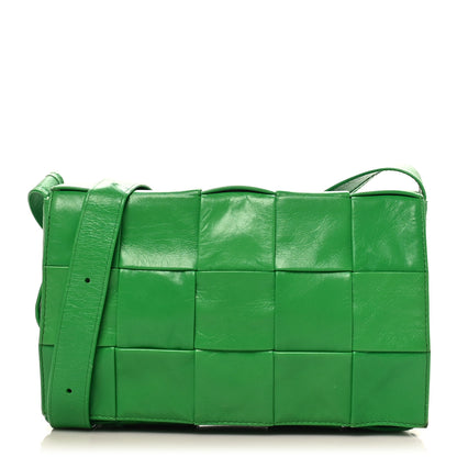 Bottega Veneta Paper Calfskin Maxi Intreccio Cassette Crossbody Bag Parakeet 1 of 9