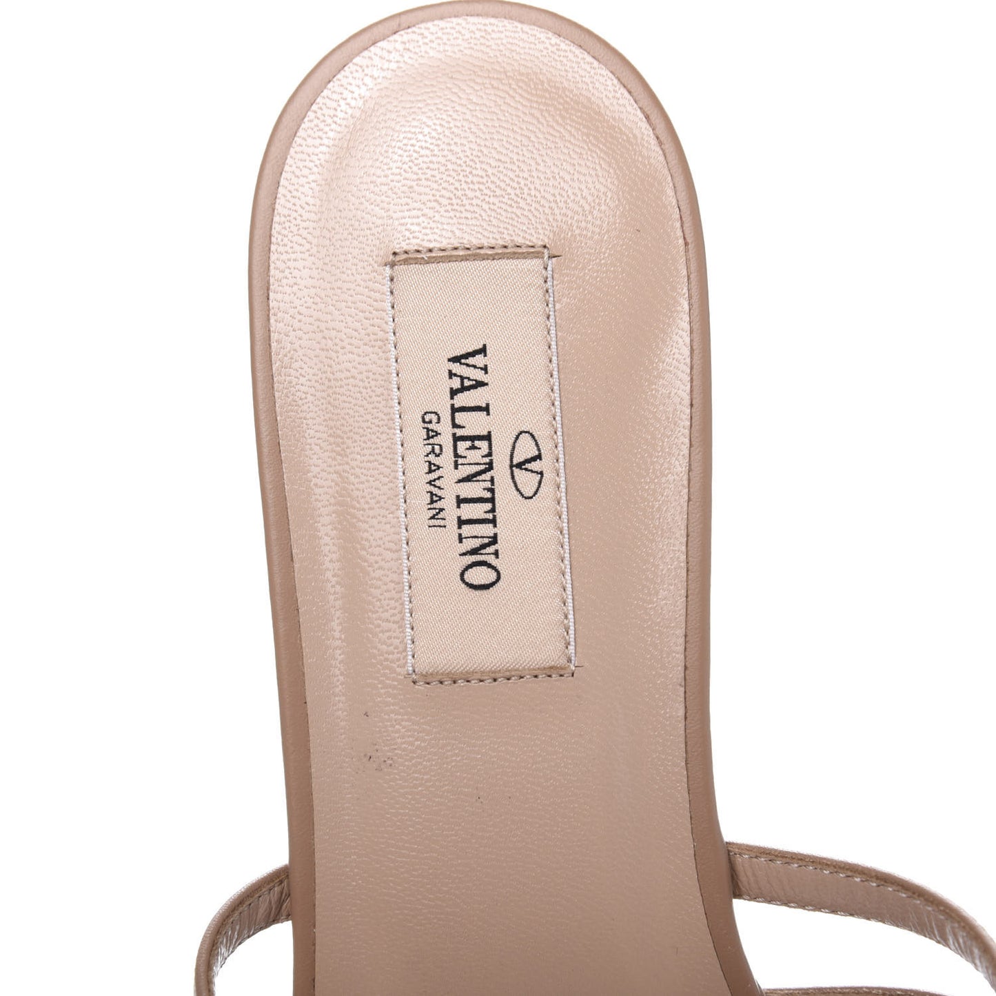 Nappa Beaded Medallion Ankle Wrap Flat Thong Sandals 39 Skin Sorbet