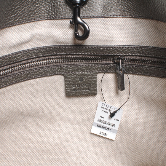 Gucci Metallic Pebbled Calfskin Large Soho Chain Shoulder Bag Sasso 6 of 7