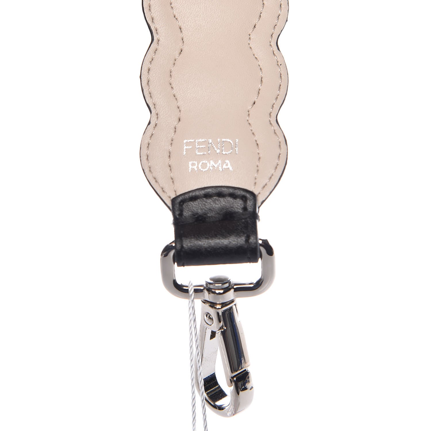 Fendi Calfskin Pearl Embellished Mini Strap You Black Camelia 2 of 4