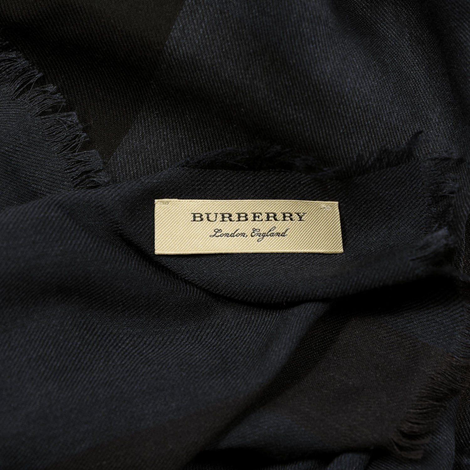 Burberry Silk Modal Wool London Check Lightweight Travel Square Navy 2 of 3
