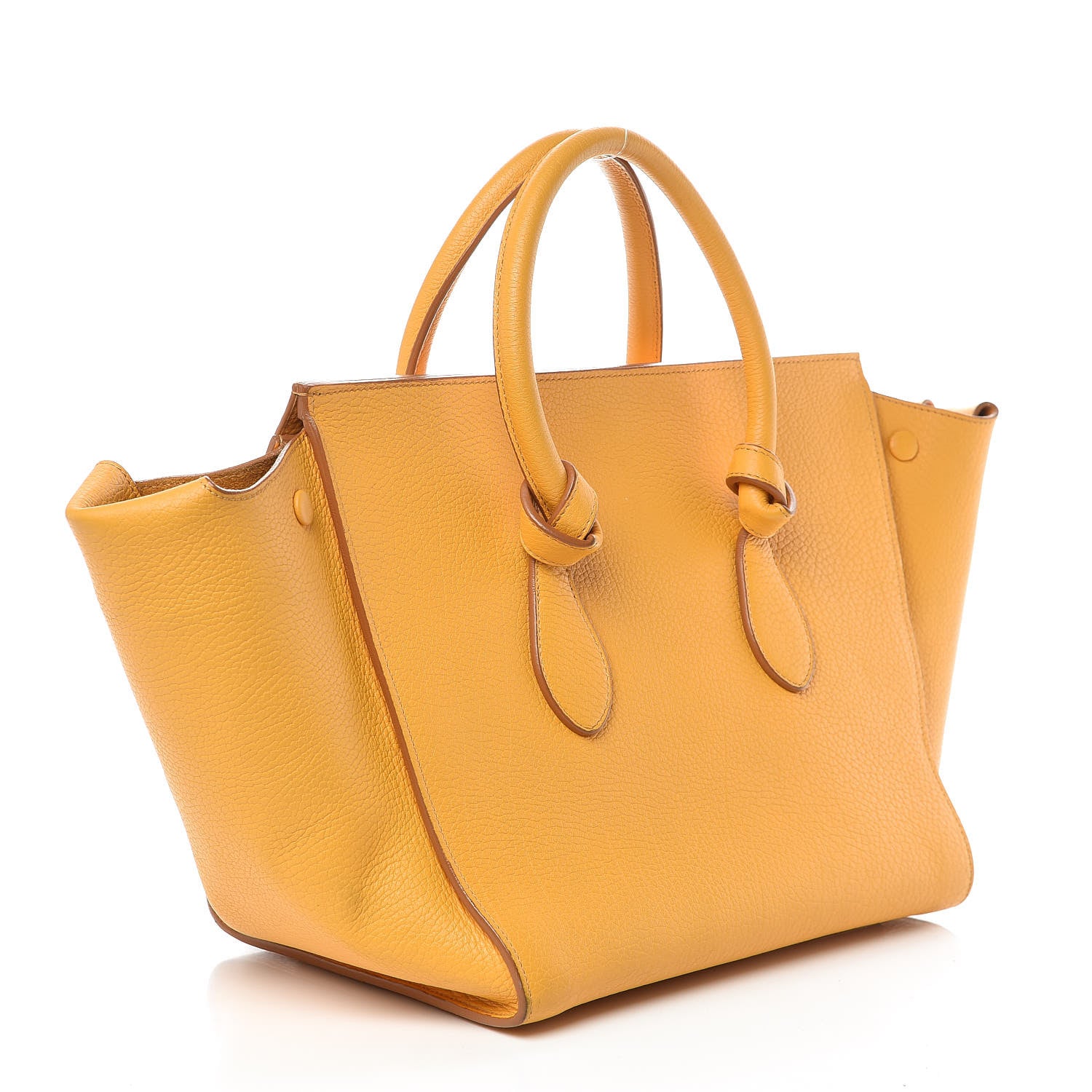 Celine Crisped Calfskin Large Tie Knot Tote Saffron 3 of 8