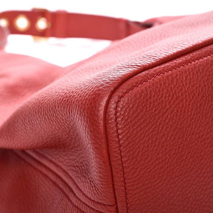 Prada Vitello Daino Hobo Rosso 17 of 19