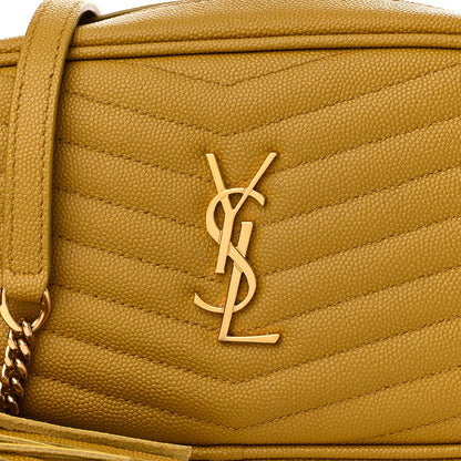 Saint Laurent Grain De Poudre Matelasse Monogram Mini Lou Camera Bag Light Chartreuse 8 of 10