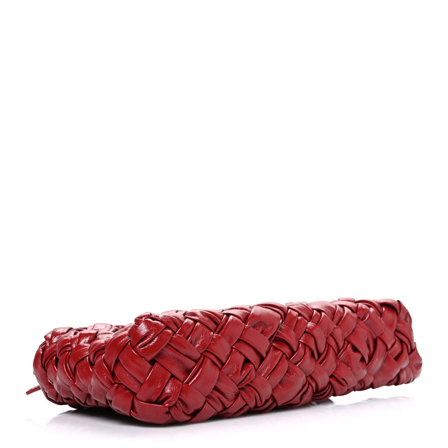 Bottega Veneta Calfskin Intrecciato Kalimero Cha-Cha Clutch Red 4 of 9