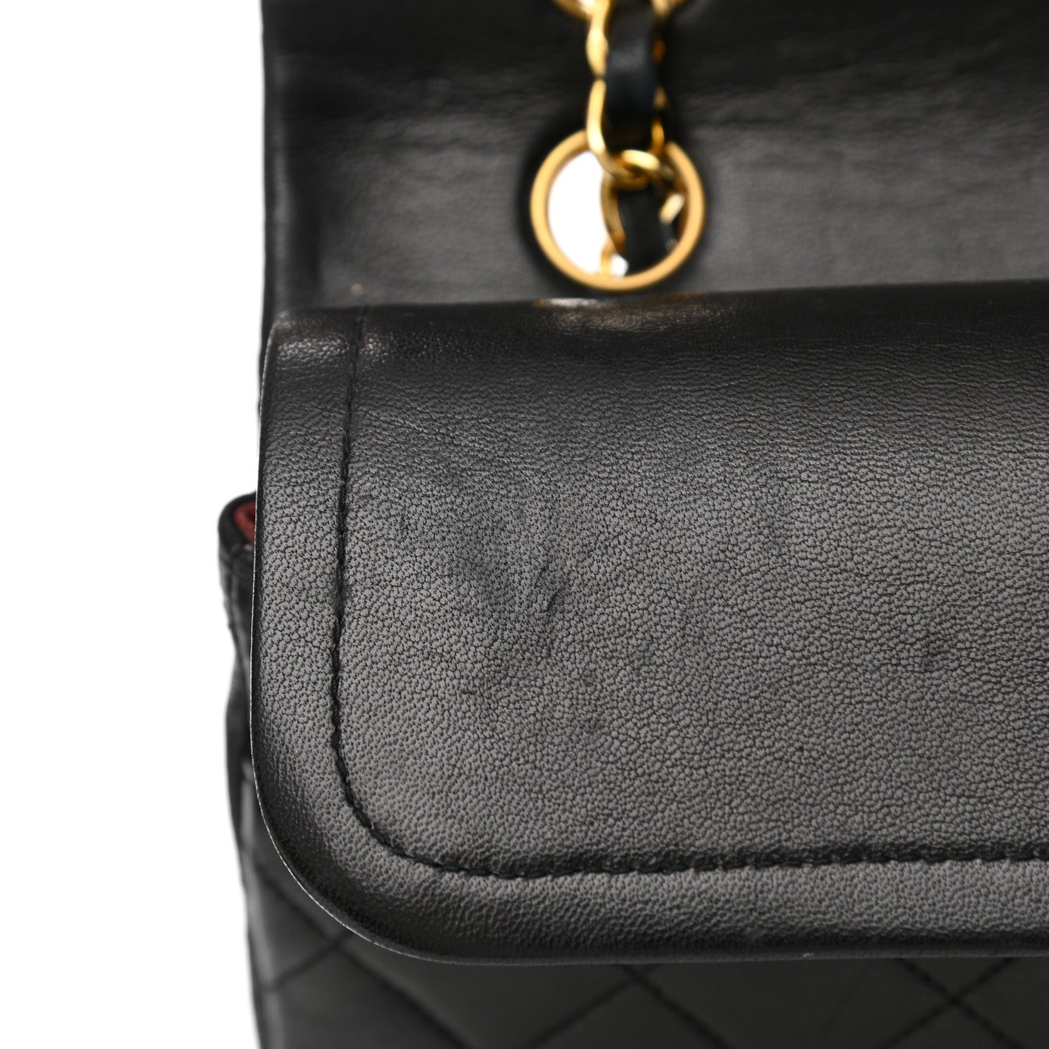 Chanel Lambskin Quilted Medium Double Flap Black 17 of 20