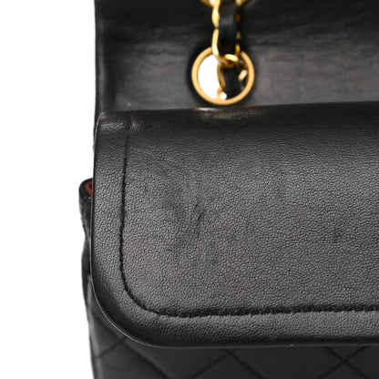 Chanel Lambskin Quilted Medium Double Flap Black 17 of 20