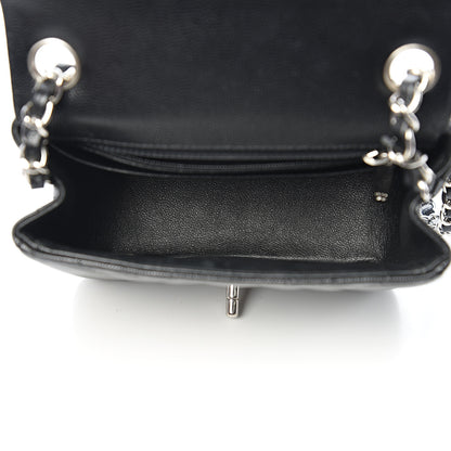 Chanel Caviar Chevron Quilted Mini Square Flap Black 4 of 10