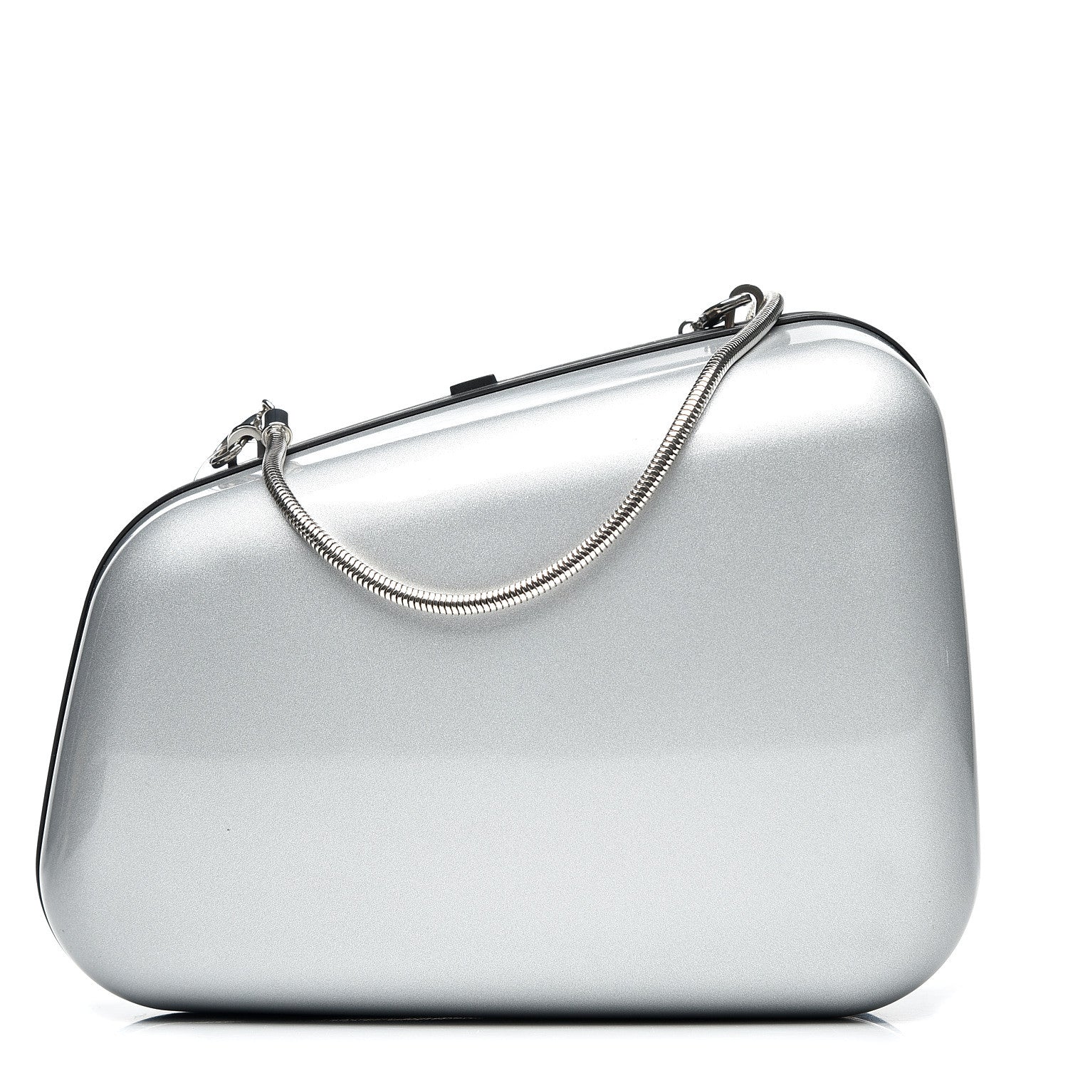 Balenciaga Metal Rear-View Mirror Case Silver Hardware 1 of 9