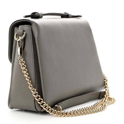Gucci Dollar Calfskin Interlocking G Top Handle Shoulder Bag Loess 3 of 10