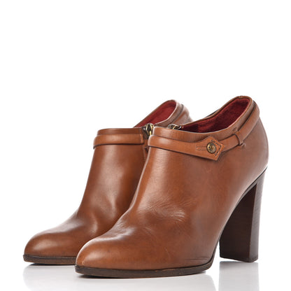 Louis Vuitton Calfskin Zipper Low Boots 37 Brown 3 of 10