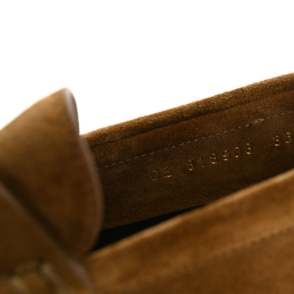 Saint Laurent Suede Le Loafer 15 Penny Slippers 36 Cuoio 9 of 10