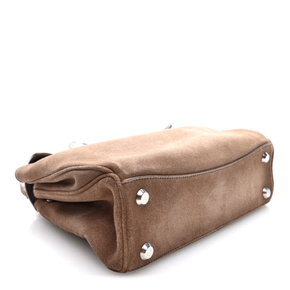 Balenciaga Waxed Suede Small Rodeo Top Handle Handbag Beige 4 of 10