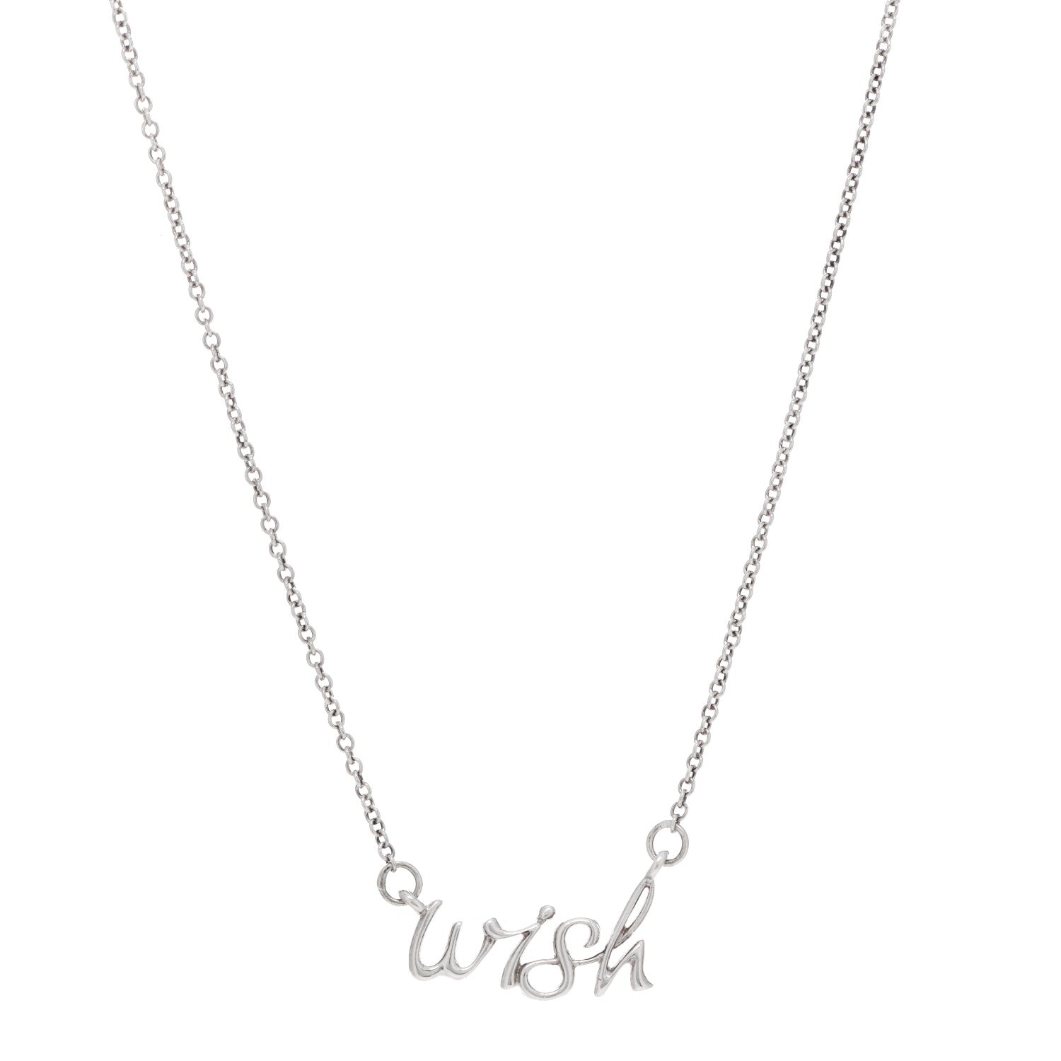 Tiffany Sterling Silver Paloma's Graffiti Wish Pendant Necklace 1 of 5