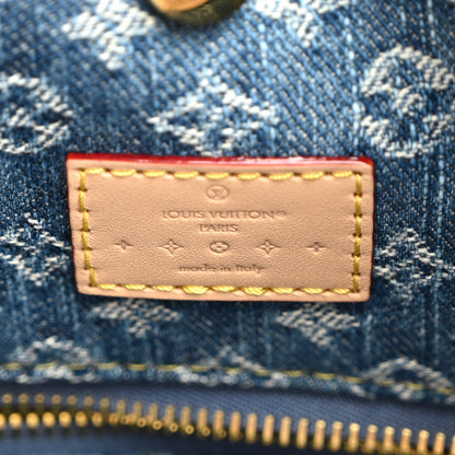 Louis Vuitton Monogram Denim CarryAll MM Blue 7 of 10