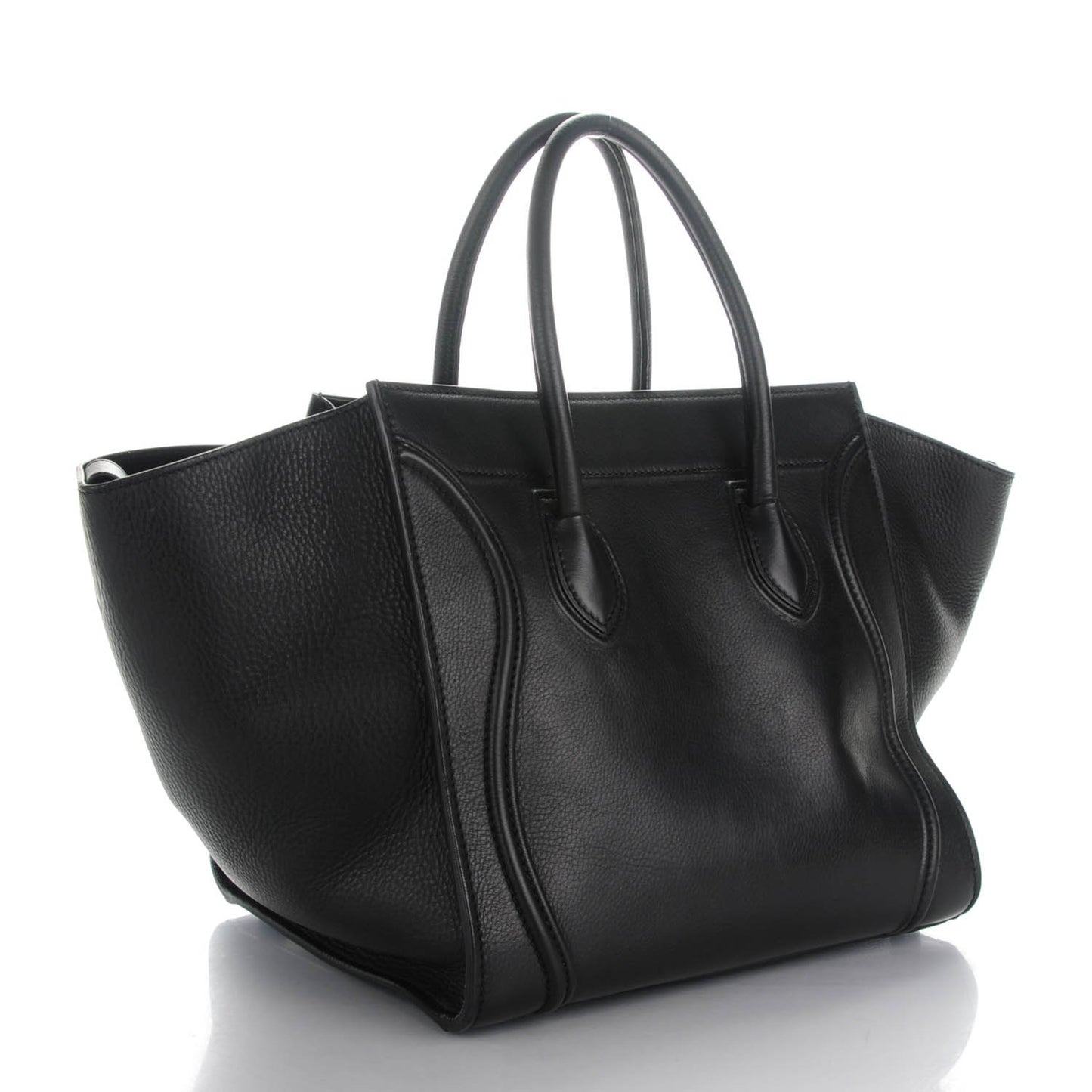 Supple Calfskin Medium Phantom Luggage Black