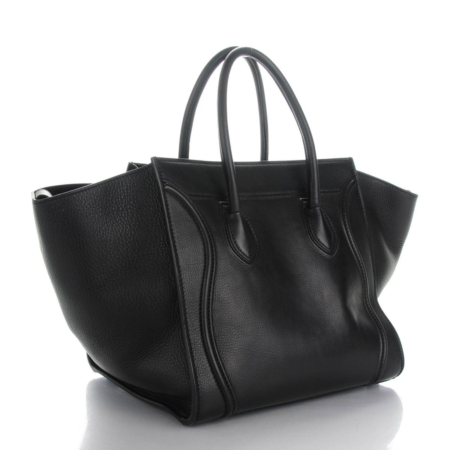 Celine Supple Calfskin Medium Phantom Luggage Black 3 of 7