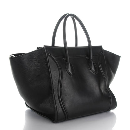 Celine Supple Calfskin Medium Phantom Luggage Black 3 of 7