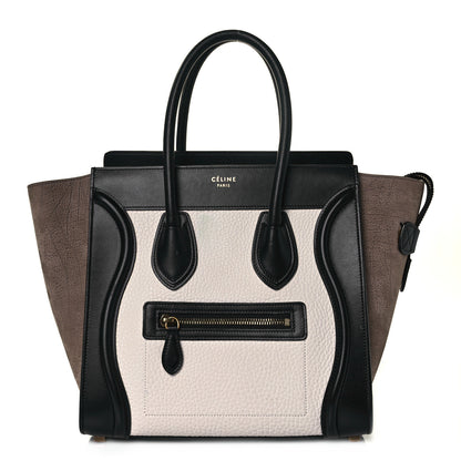 Celine Bullhide Calfskin Suede Micro Tri-Color Luggage Khaki 1 of 11