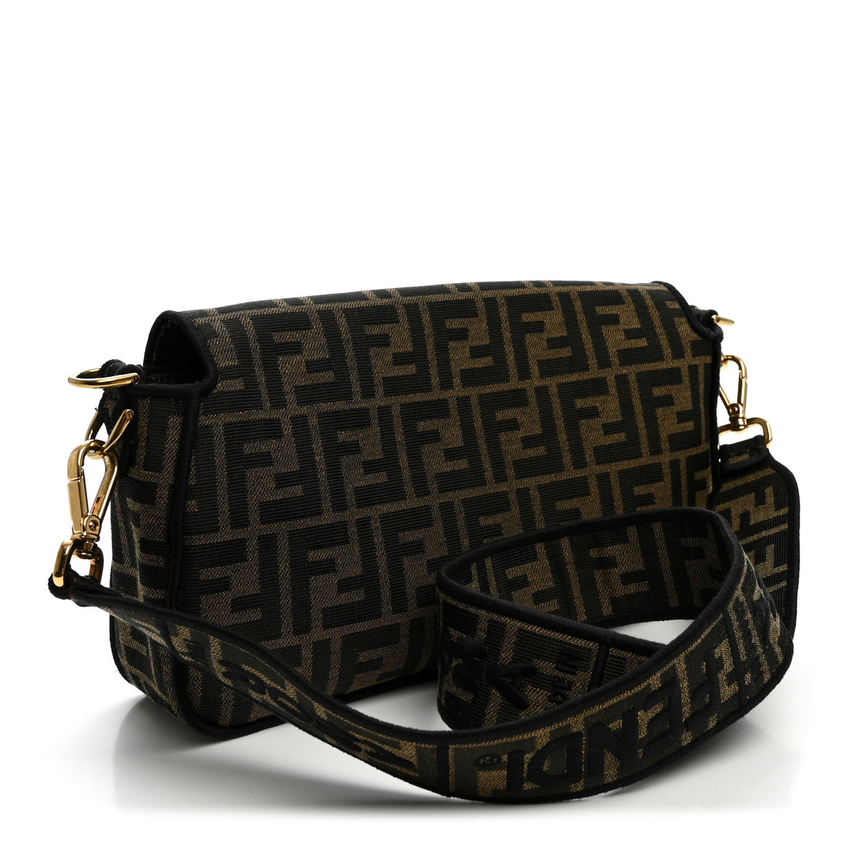 Fabric Jacquard FF 1974 Medium Baguette Tobacco Moro Black