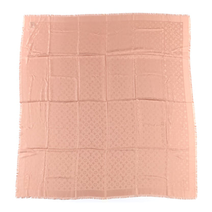 Louis Vuitton Silk Wool Monogram Shawl Natural 1 of 3