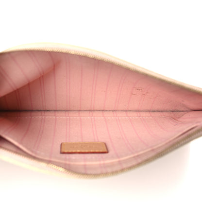 Louis Vuitton Damier Azur Neverfull MM GM Pochette Rose Ballerine 5 of 9