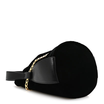 Prada Velvet Petit Sac Mini Bucket Bag Black 4 of 10