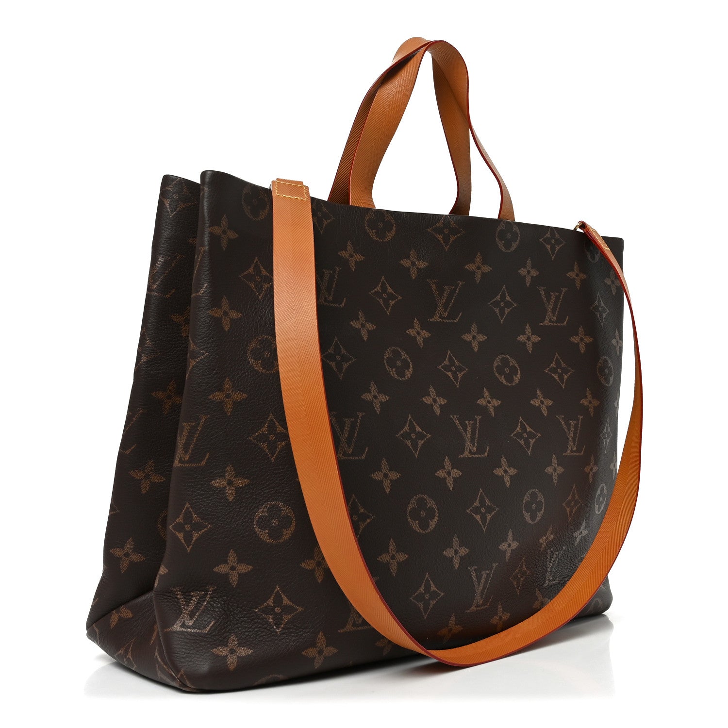 Louis Vuitton Calfskin Monogram Shopper Tote MM 3 of 9