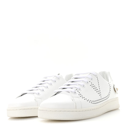 Valentino Garavani Calfskin Womens Backnet Sneakers 39.5 White 4 of 9